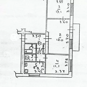 Продается 3х комнатная квартира.