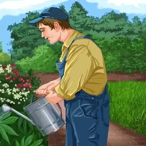 Садовник с опытом работы