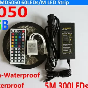 Светодиодная лента rgb 5050 многоцветная 60led 5 м.