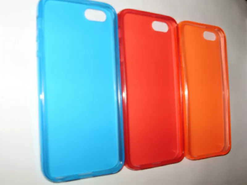 Стильный силиконовый цветной TPU чехол iPhone 5 5S 2