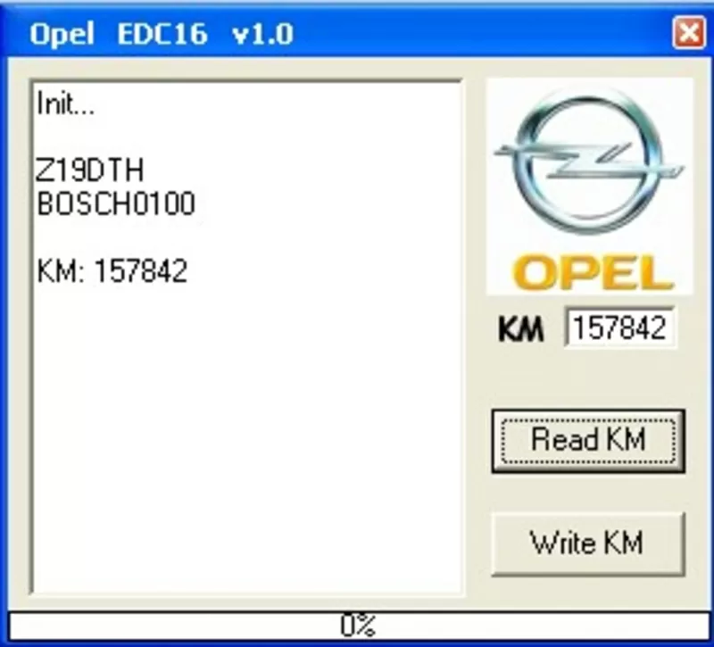 Opel KM Tool EDC16 - корректировка одометра (изменение пробега) 3