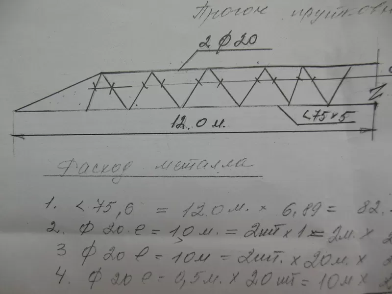 Продам прогон прутковый б/у для обустройства крыши или навеса. 2