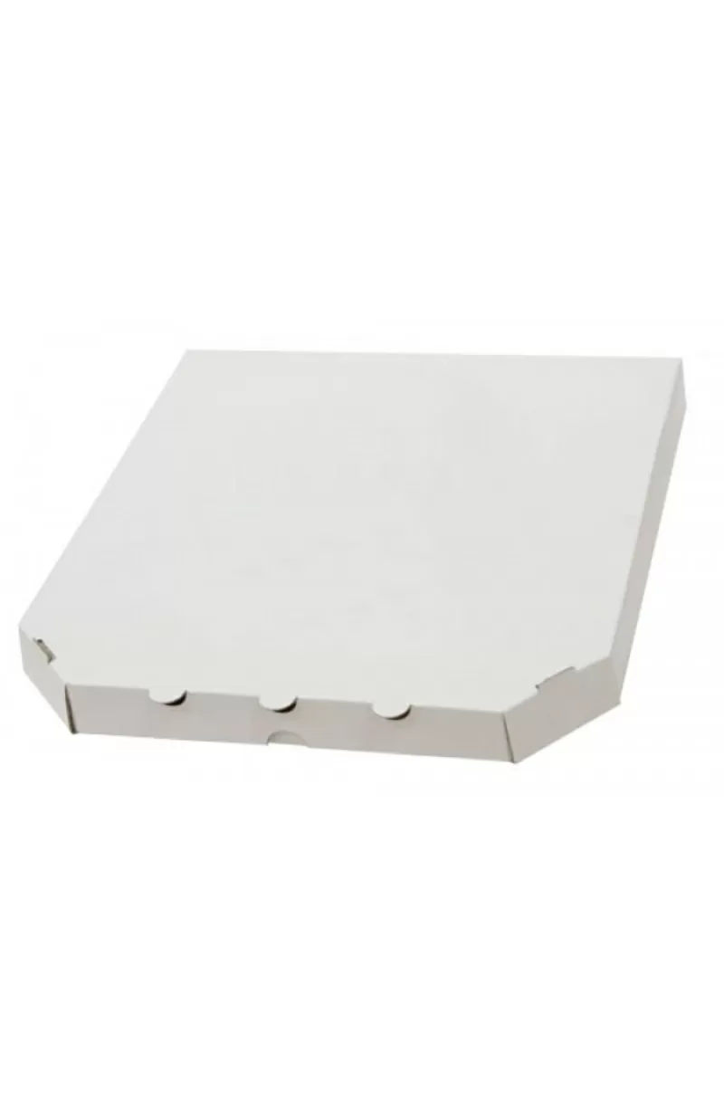 Коробка под пиццу 450*450*40мм белая и бурая 2