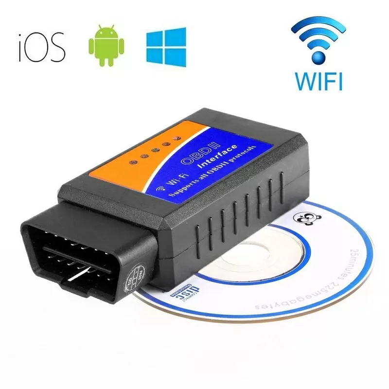 OBD II автосканер ELM327 Bluetooth или WiFi V1.5 или V2.1 - в т.ч. с кнопкой 2